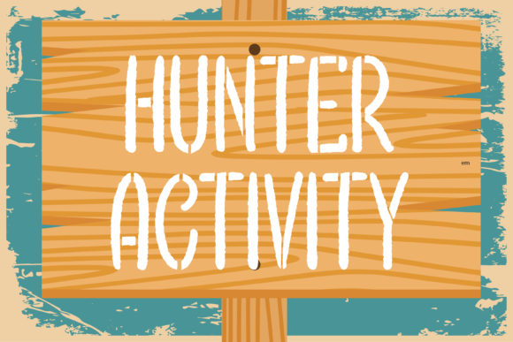 Hunter Activity: A Display Font for Crafters and Product Creators