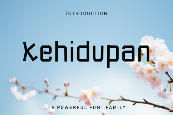 Kehidupan: A Futuristic Display Font That Anchors Meaning