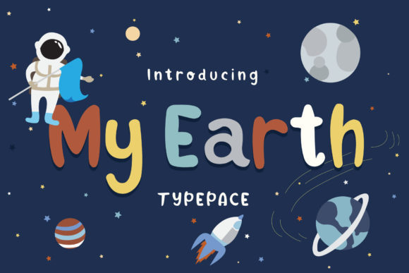 My Earth: A Playful Display Font for Branding and Creativity