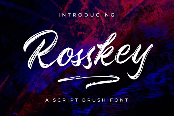 Rosskey: A Bold, Brush-Pen Display Font for Handmade Creators