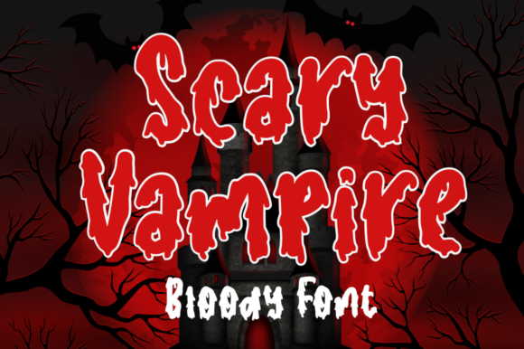 Scary Vampire Display Font for Spooky Craft Projects