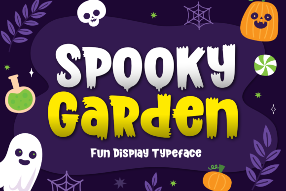Spooky Garden Font: Bold Halloween Display Type for Makers