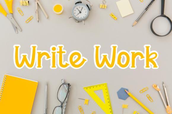 Write Work: A Display Font for Creative Expression