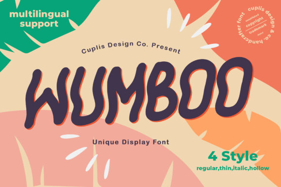 Wumboo: A Playful Display Font for Modern Branding
